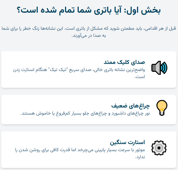 بخش اول: آیا باتری شما تمام شده است؟ 
